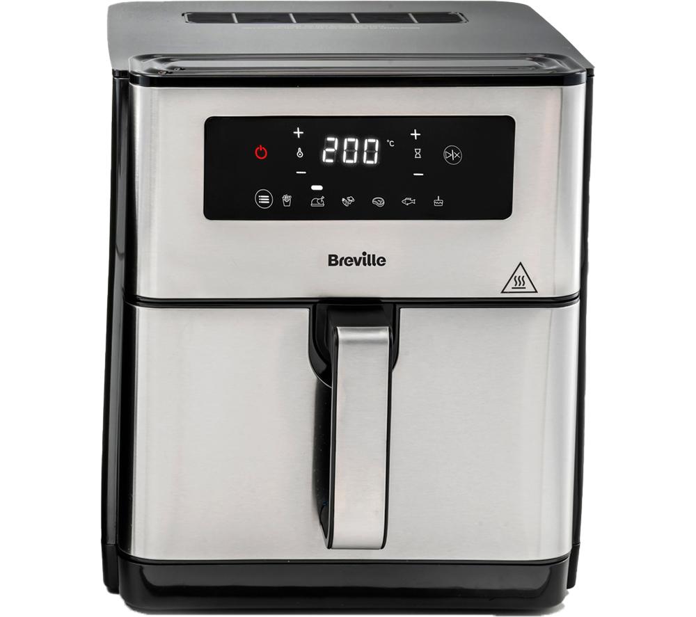 BREVILLE XL 9L Digital VDF131 Air Fryer with Induction Plate - Black & Stainless Steel, Stainless St