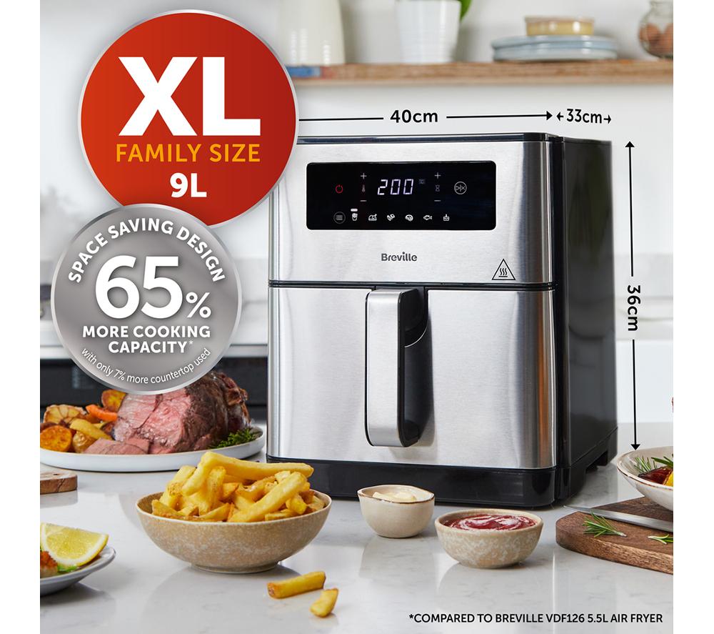 Buy BREVILLE XL 9L Digital VDF131 Air Fryer - Black & Stainless Steel