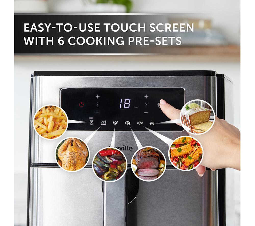 BREVILLE XL 9L Digital VDF131 Air Fryer - Black & Stainless Steel image number 4 of 8