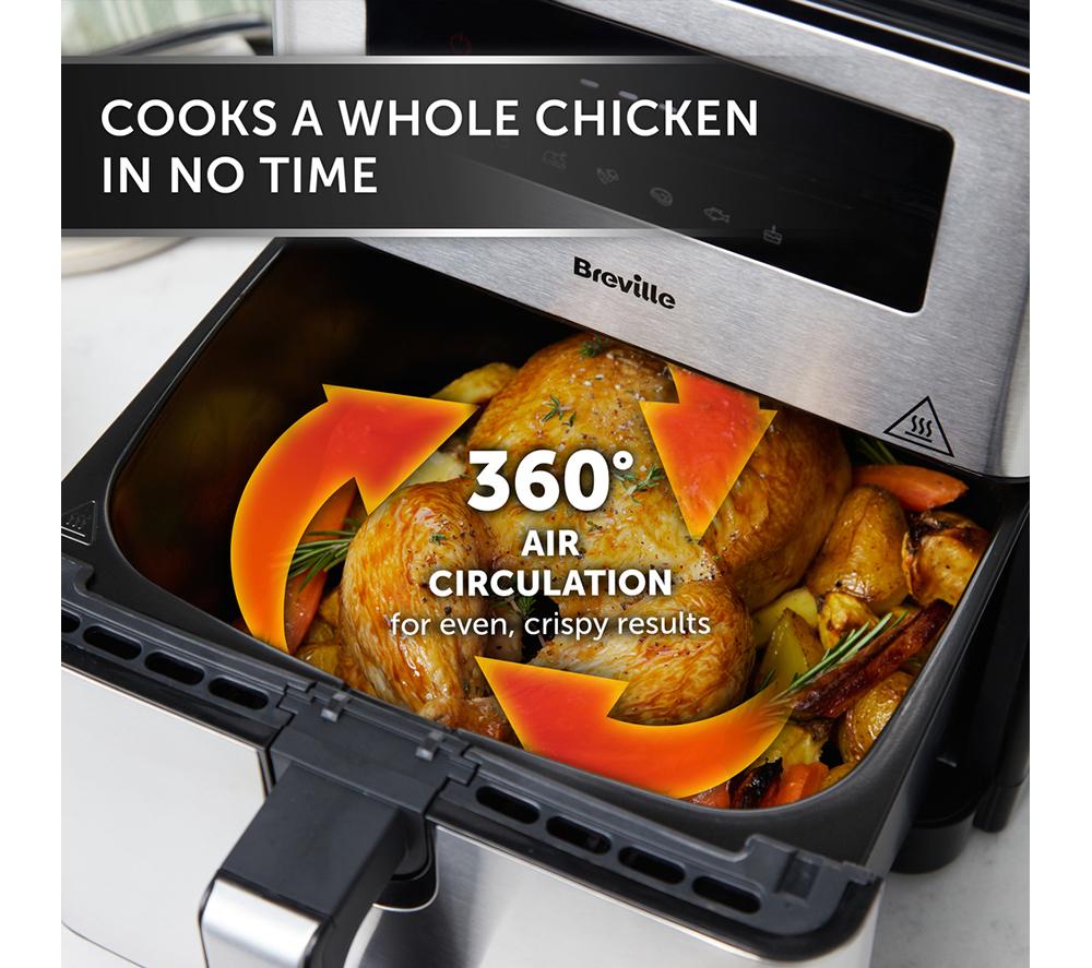 BREVILLE XL 9L Digital VDF131 Air Fryer - Black & Stainless Steel image number 5 of 8