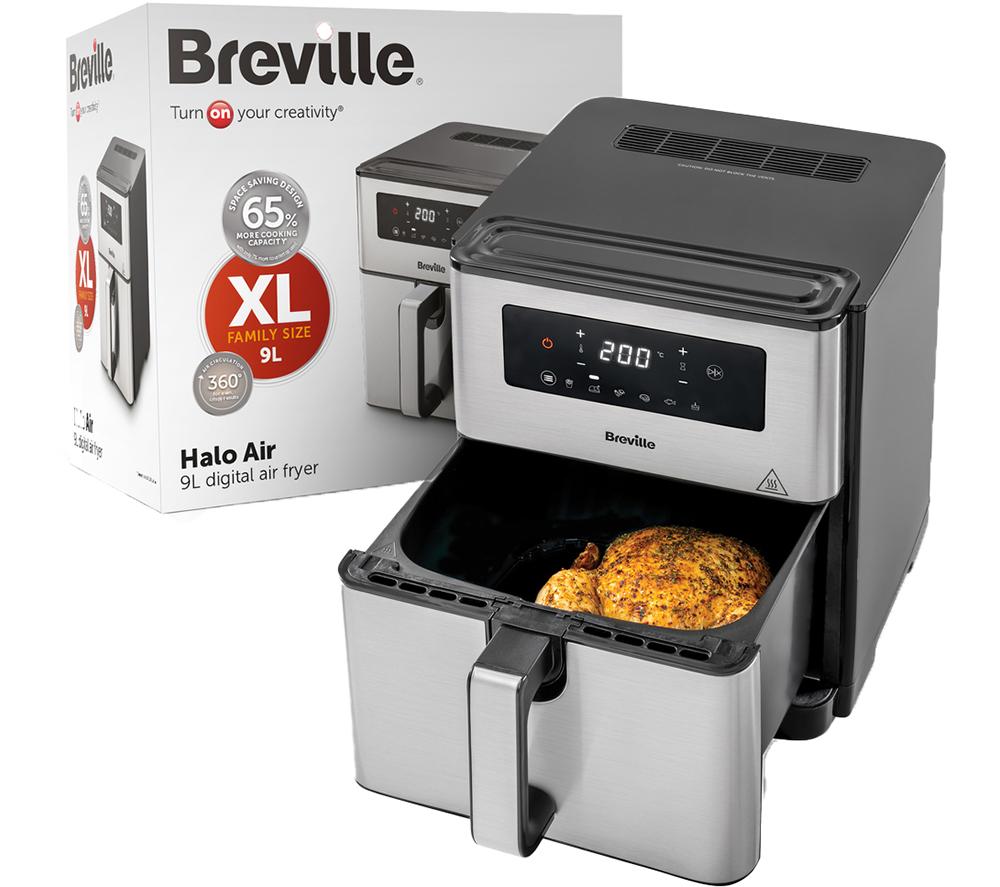 BREVILLE XL 9L Digital VDF131 Air Fryer - Black & Stainless Steel image number 7 of 8