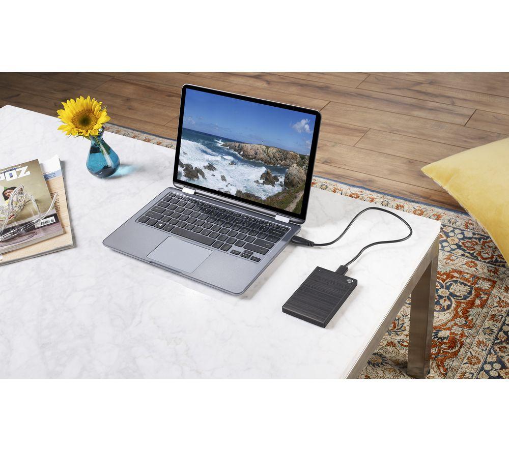 SEAGATE One Touch Portable Hard Drive - 2 TB, Black image number 8 of 10