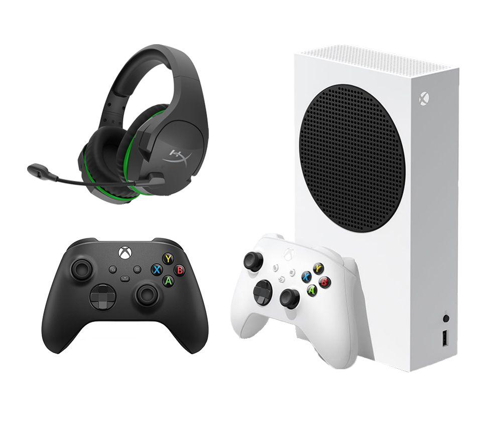 MICROSOFT Xbox Series S (512 GB), Additional Black Controller & CloudX  Stinger Core Xbox Wireless Gaming Headset Bundle