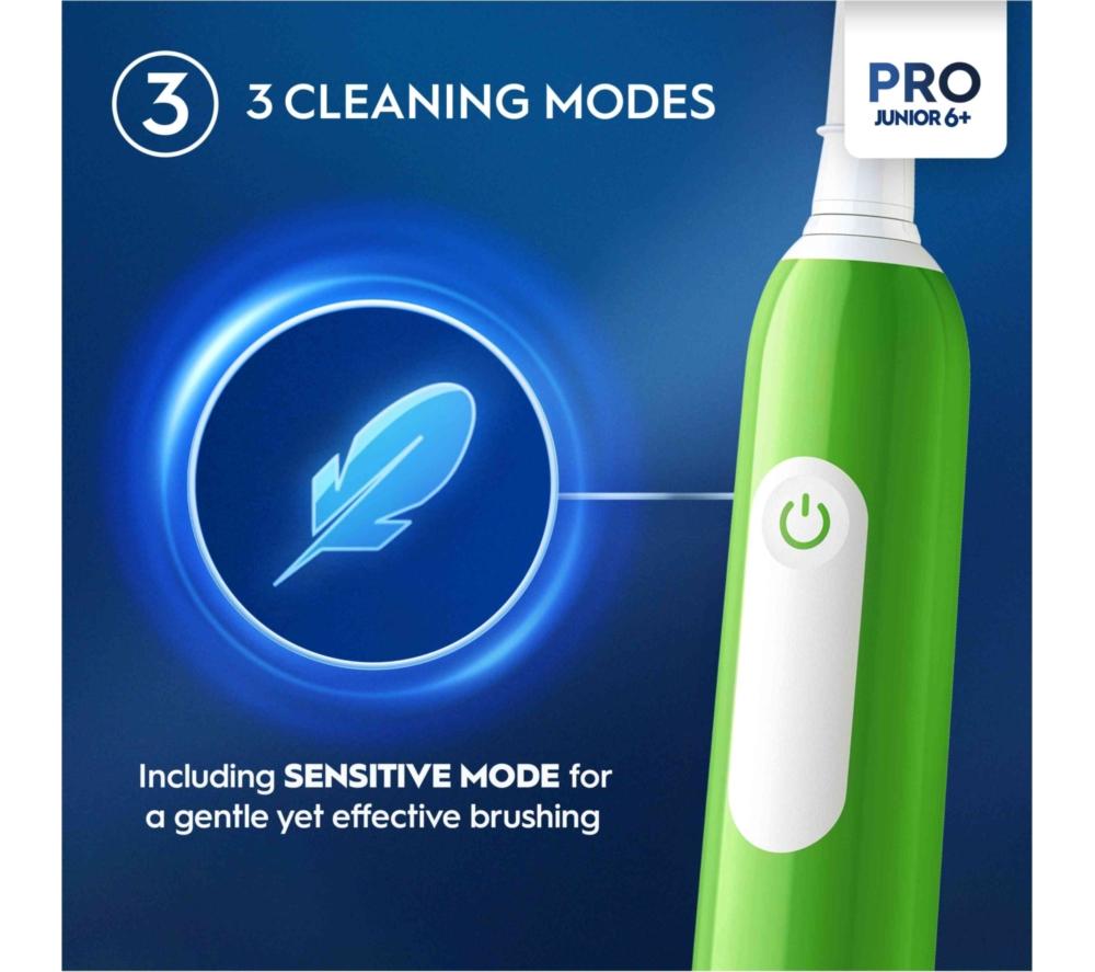 ORAL-B Pro Junior Electric Toothbrush - Green image number 6 of 14