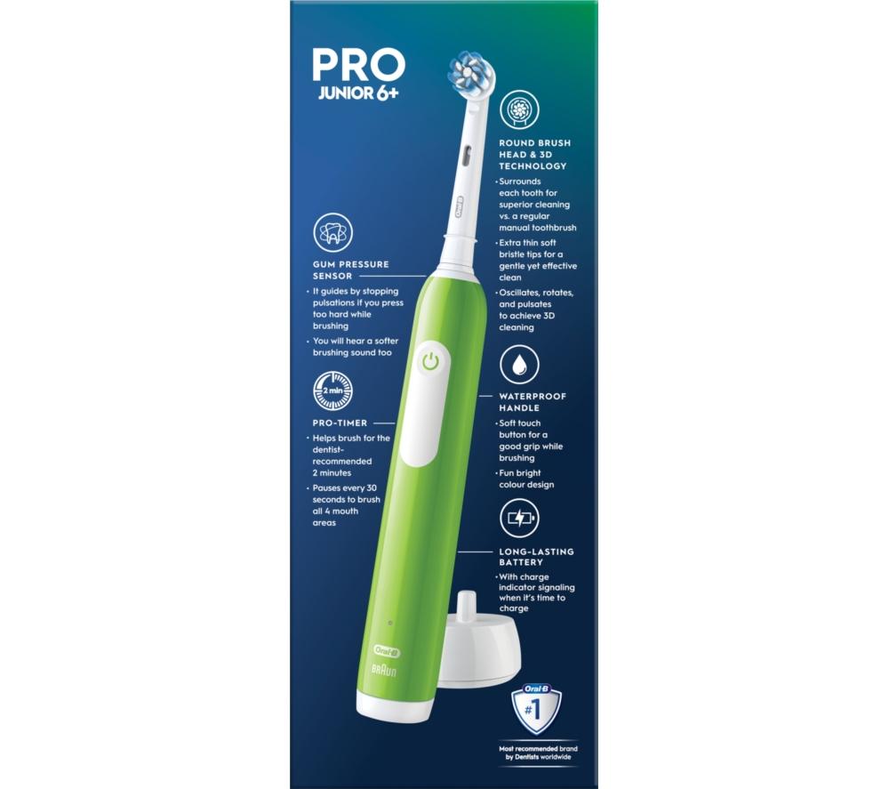 ORAL-B Pro Junior Electric Toothbrush - Green image number 14 of 14