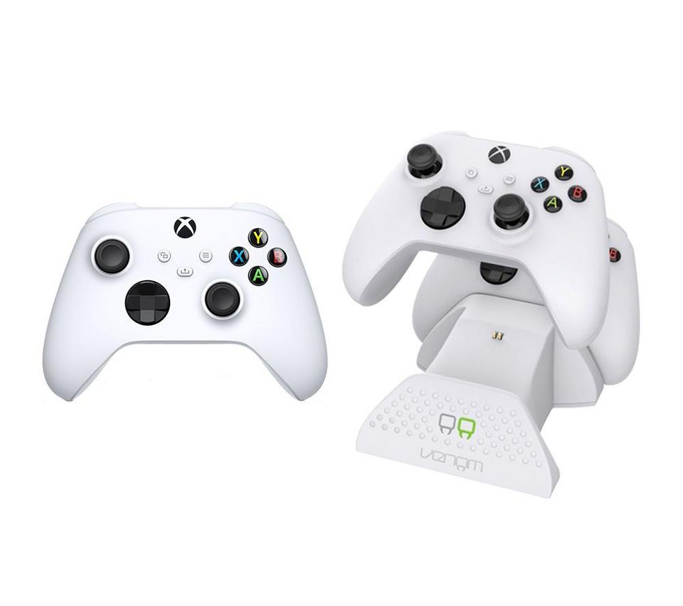 XBOX Wireless Controller (White) & VS2871 XBOX Series X/S & XBOX One Twin Docking Station (White) BundleNN