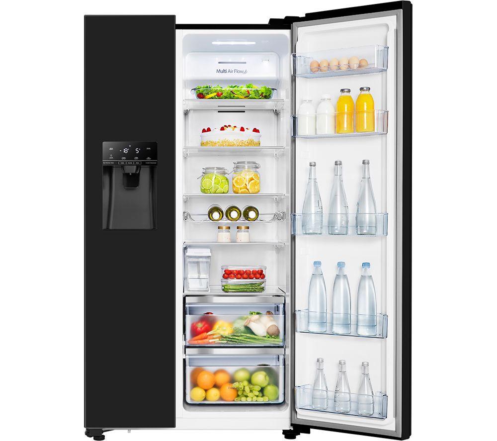 HISENSE PureFlat RS694N4TBE American-Style Fridge Freezer - Black image number 12 of 14
