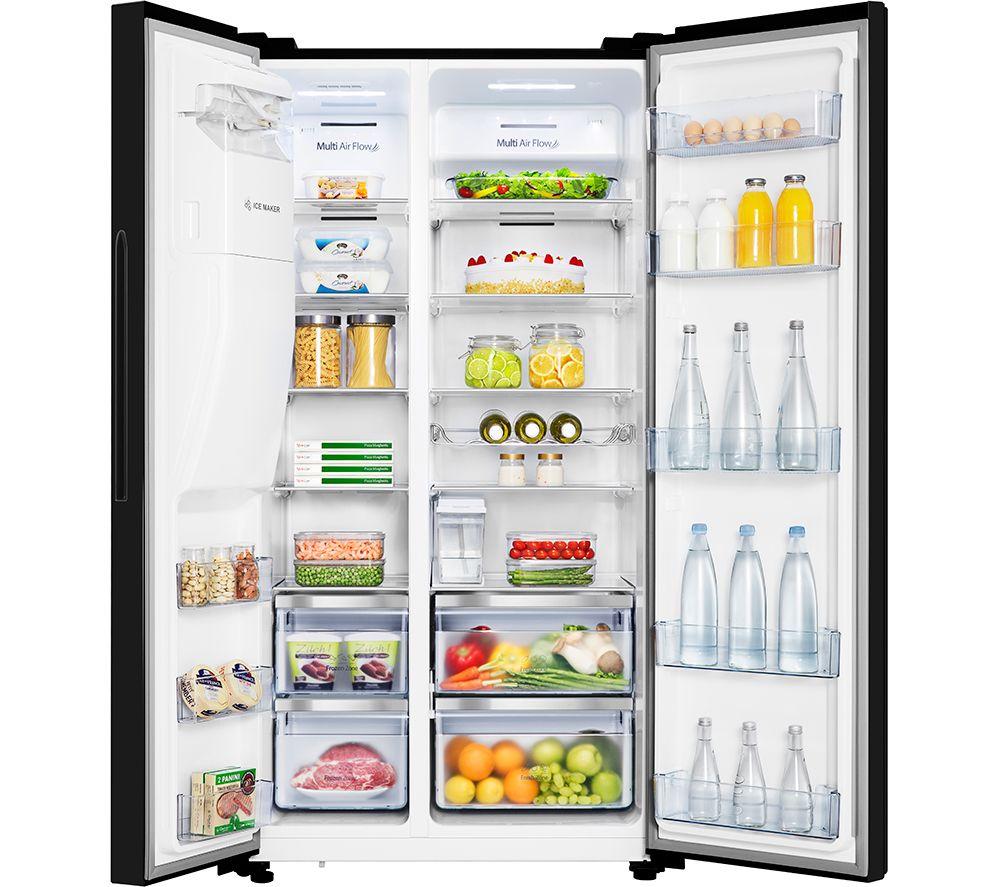 HISENSE PureFlat RS694N4TBE American-Style Fridge Freezer - Black image number 14 of 14