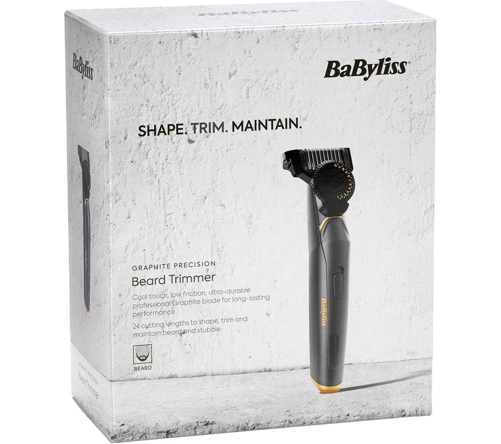 BABYLISS Graphite Precision Dry Beard Trimmer - Black & Gold image number 9 of 9