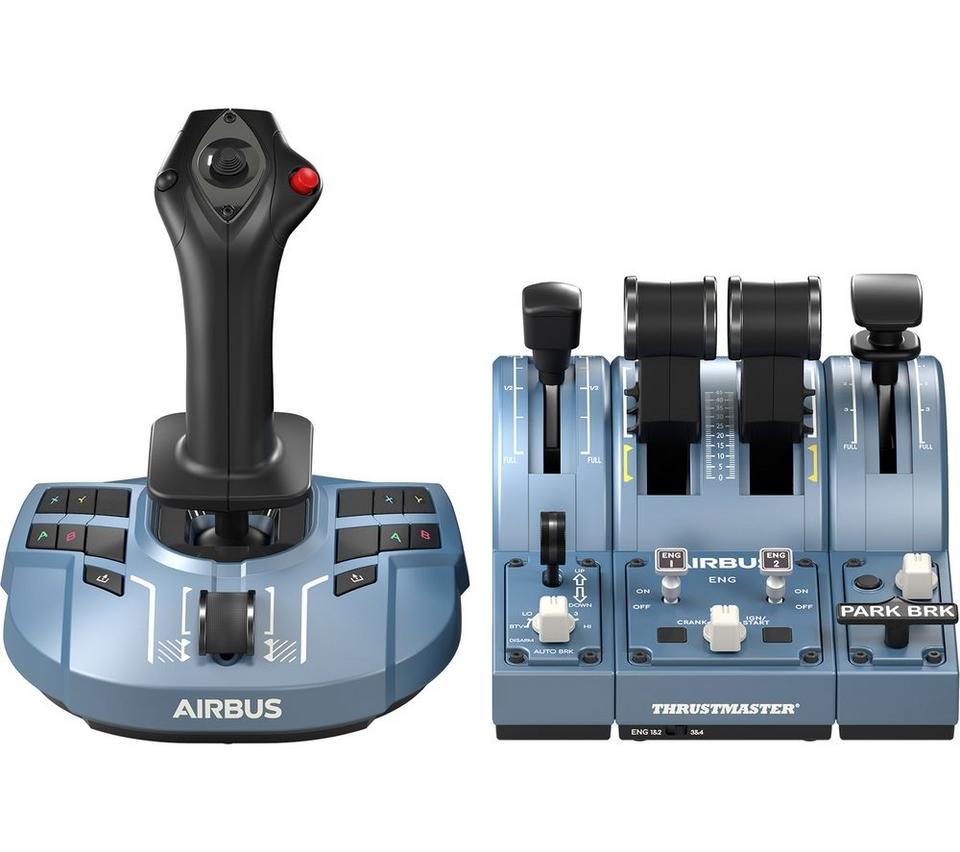 THRUSTMASTER TCA Captain Pack X Airbus Edition Joystick & Throttle - Light Blue