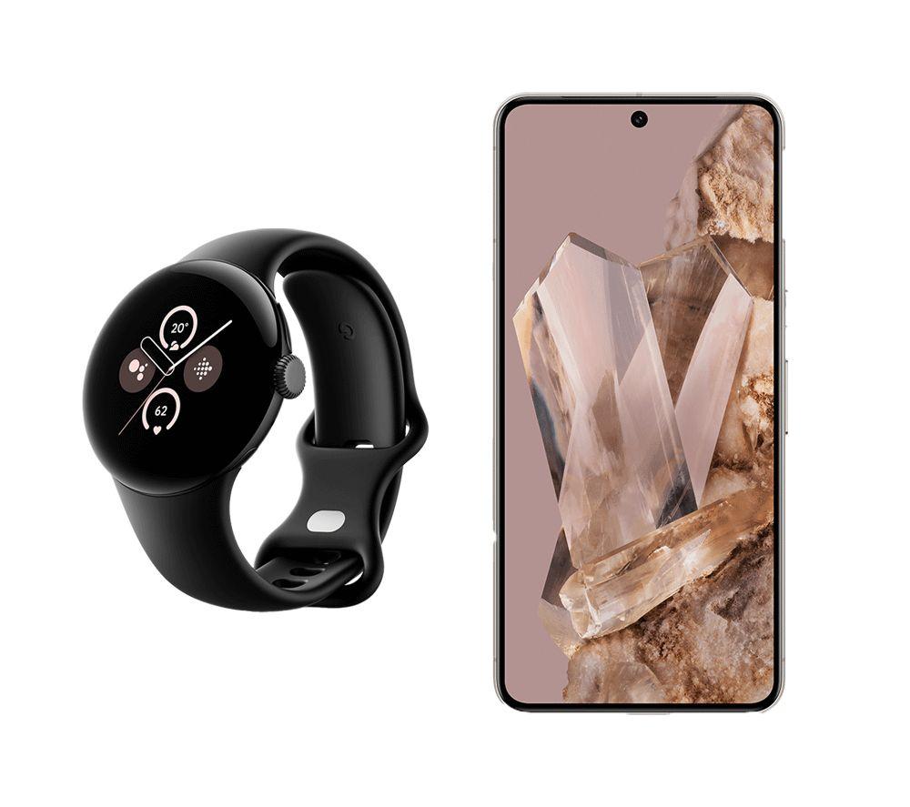 GOOGLE Pixel 8 Pro (128 GB, Porcelain) & Pixel Watch 2 WiFi Bundle