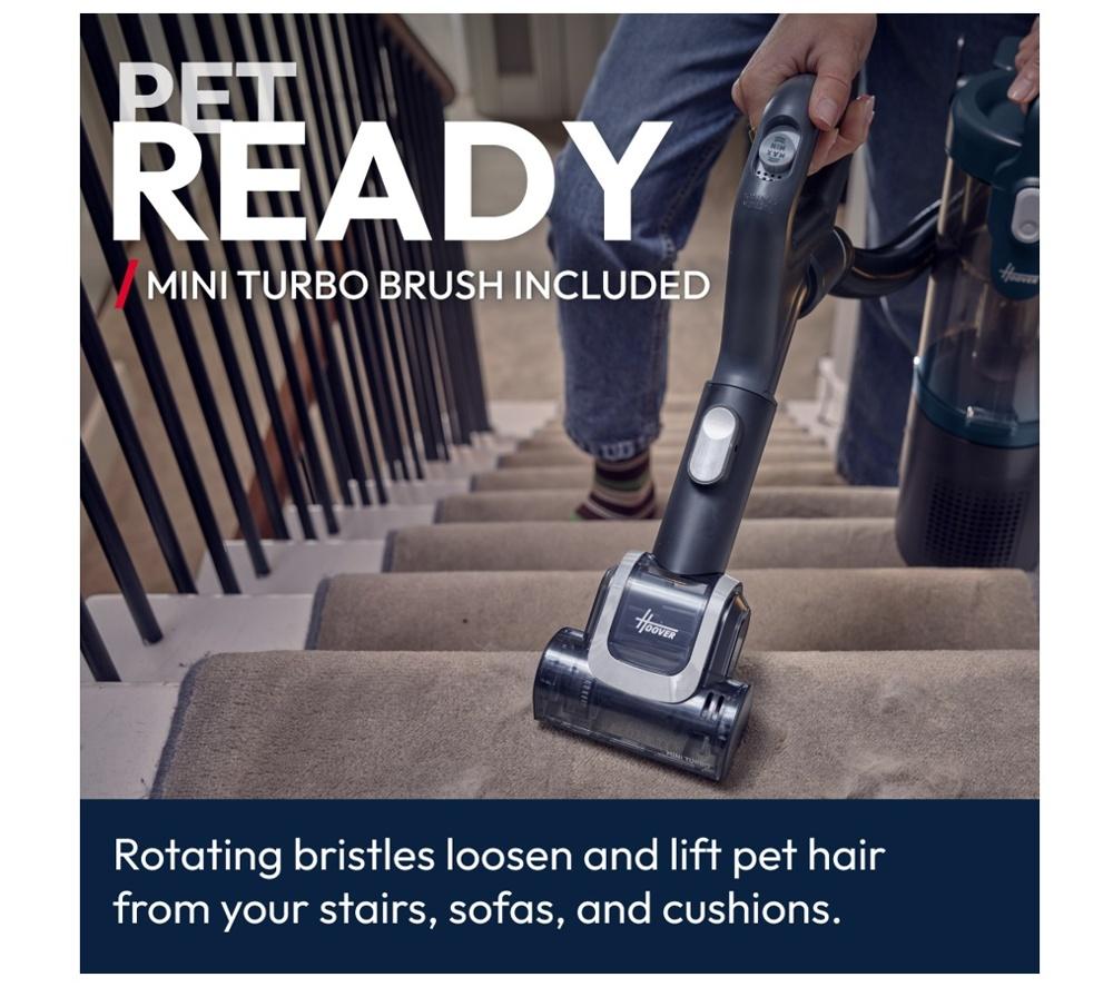 HOOVER HL4 Push&Lift Pet HL410PT Upright Bagless Vacuum Cleaner - Titanium, Blue & Orange image number 11 of 12