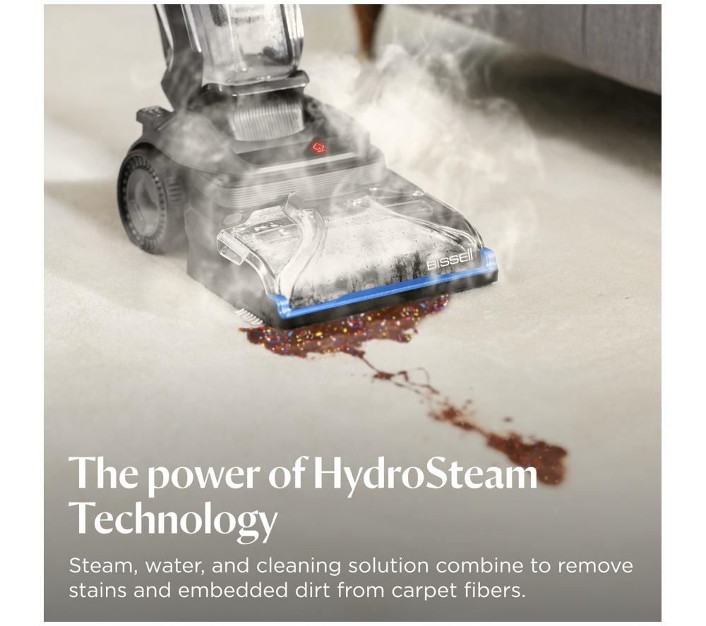 BISSELL Revolution HydroSteam 3670E Upright Carpet Cleaner - Black, Titanium & Colbalt Blue image number 3 of 11