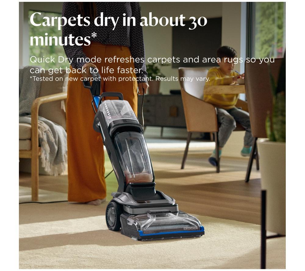 BISSELL Revolution HydroSteam 3670E Upright Carpet Cleaner - Black, Titanium & Colbalt Blue image number 4 of 11