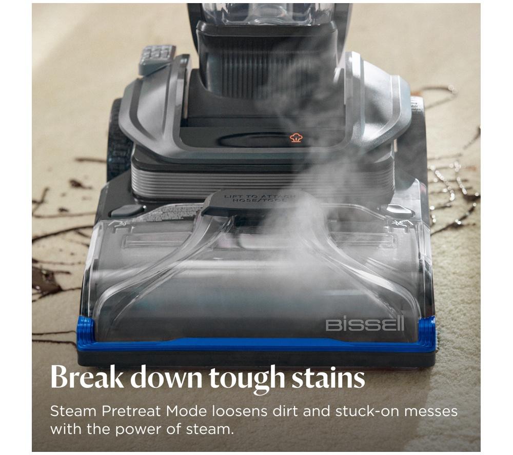 BISSELL Revolution HydroSteam 3670E Upright Carpet Cleaner - Black, Titanium & Colbalt Blue image number 5 of 11