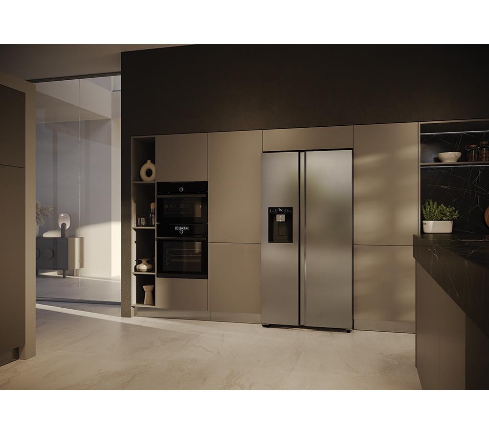 HAIER HSW59F18DIMM American-Style Smart Fridge Freezer - Inox image number 10 of 11