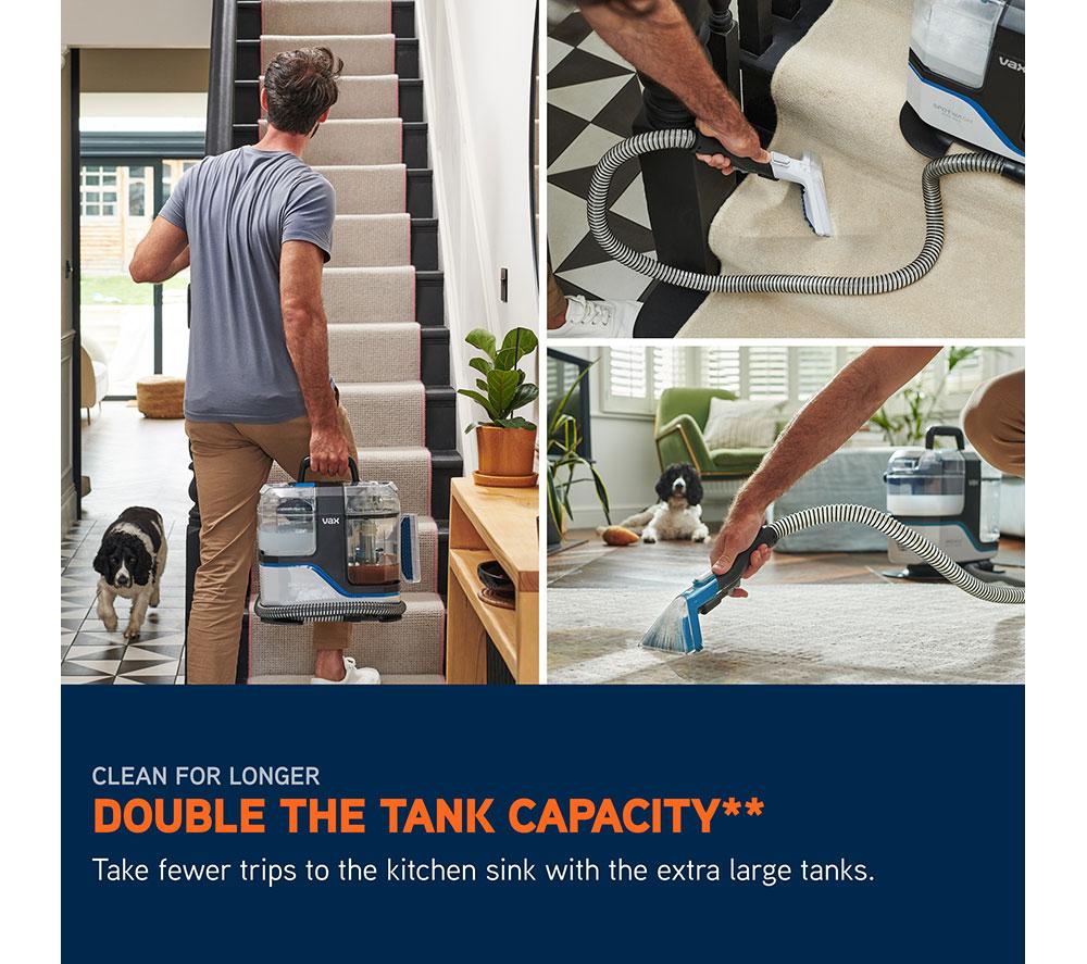 VAX SpotWash Max Duo Carpet Cleaner - White & Tiger Blue image number 4 of 10