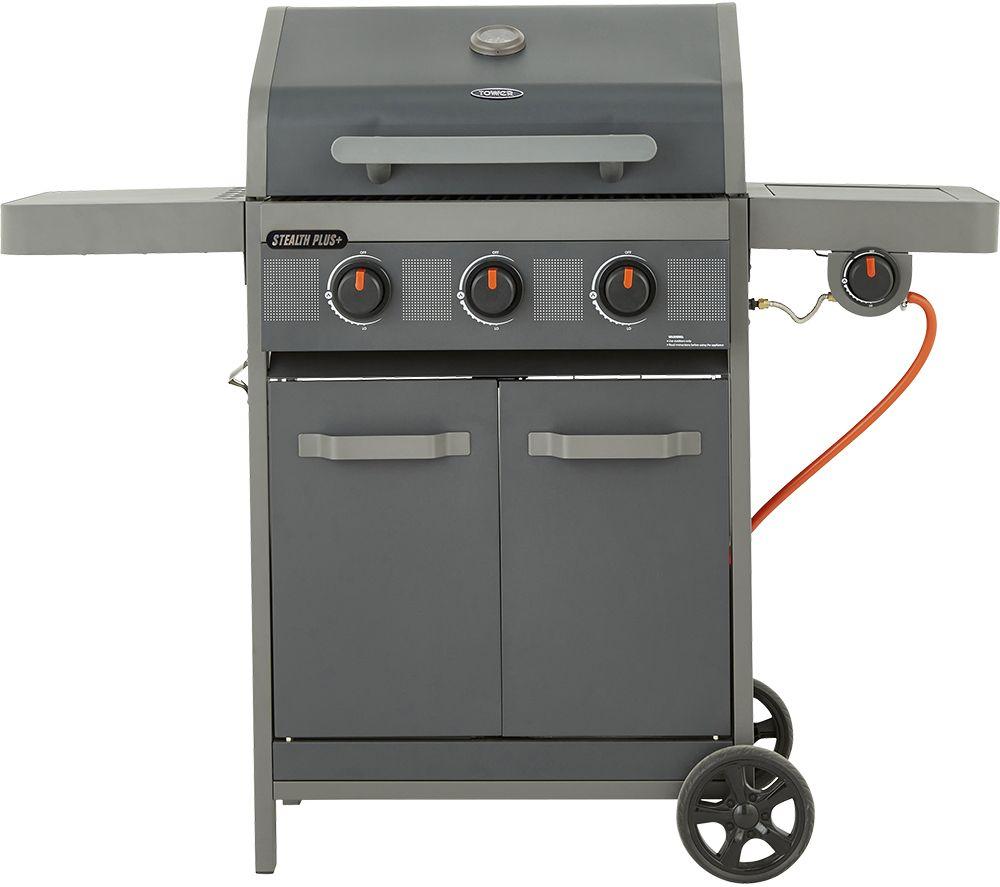 Tower Stealth Plus T978523 3 Burner Gas Bbq - Black