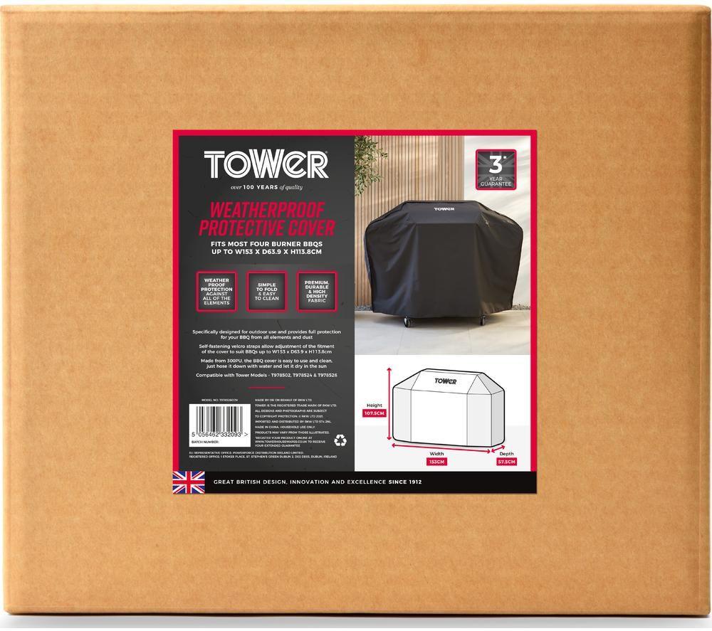 TOWER T978526COV 4 Burner Gas BBQ Grill Cover image number 6 of 6