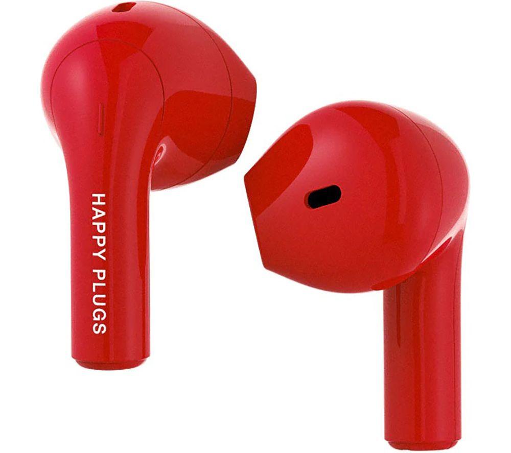 HAPPY PLUGS Joy Wireless Bluetooth Earbuds - Red, Red