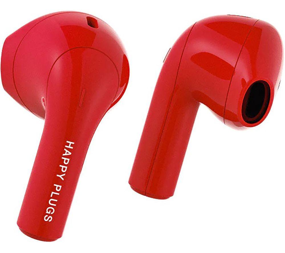 HAPPY PLUGS Joy Wireless Bluetooth Earbuds - Red image number 2 of 8