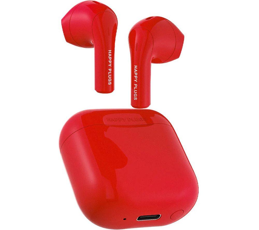 HAPPY PLUGS Joy Wireless Bluetooth Earbuds - Red image number 3 of 8