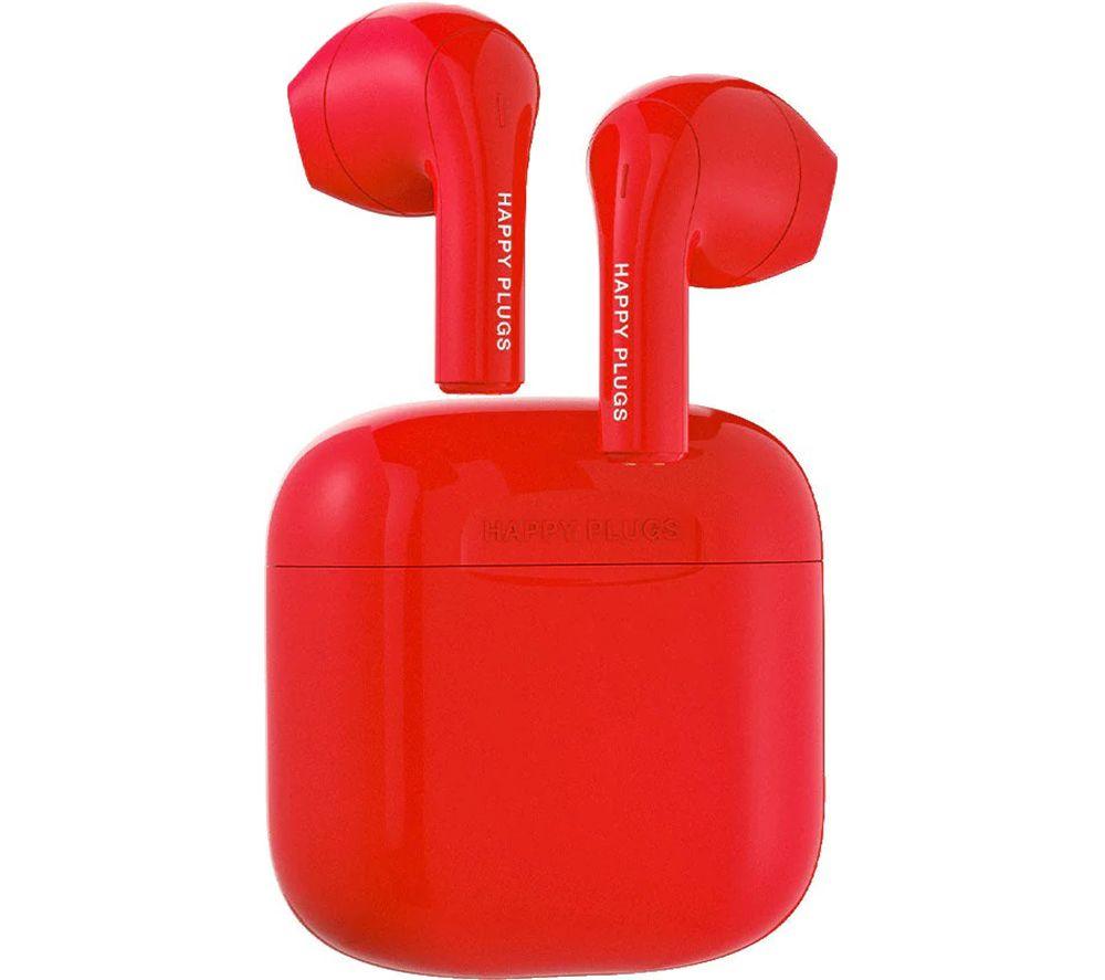 HAPPY PLUGS Joy Wireless Bluetooth Earbuds - Red image number 4 of 8