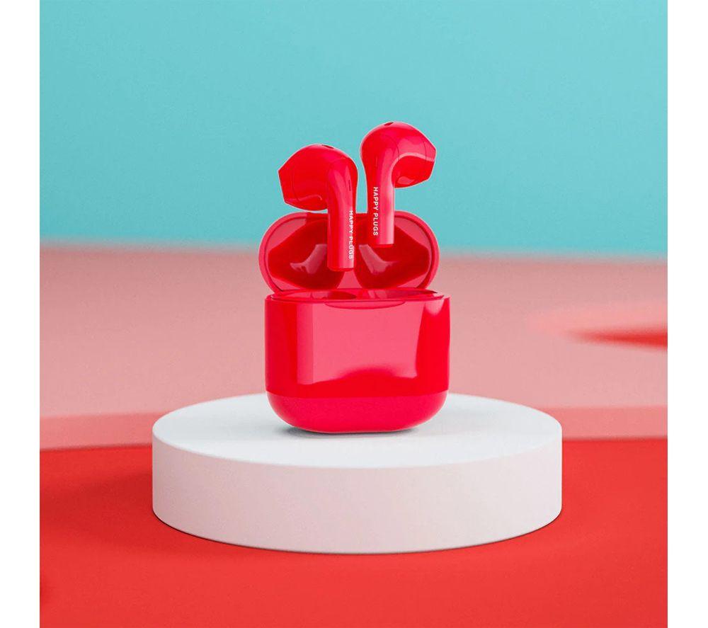 HAPPY PLUGS Joy Wireless Bluetooth Earbuds - Red image number 7 of 8