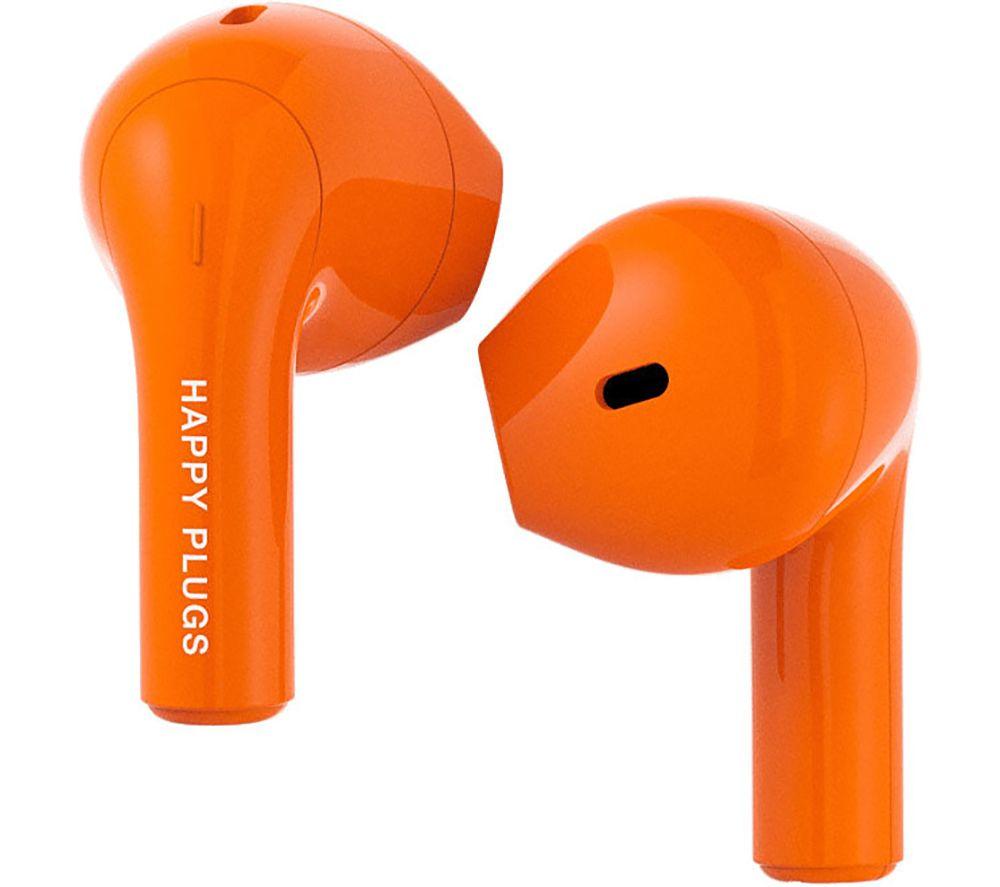 HAPPY PLUGS Joy Wireless Bluetooth Earbuds - Orange, Orange