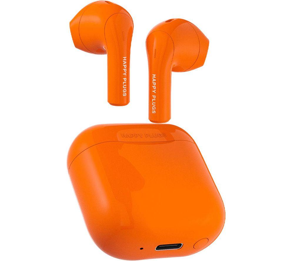 HAPPY PLUGS Joy Wireless Bluetooth Earbuds - Orange image number 3 of 8