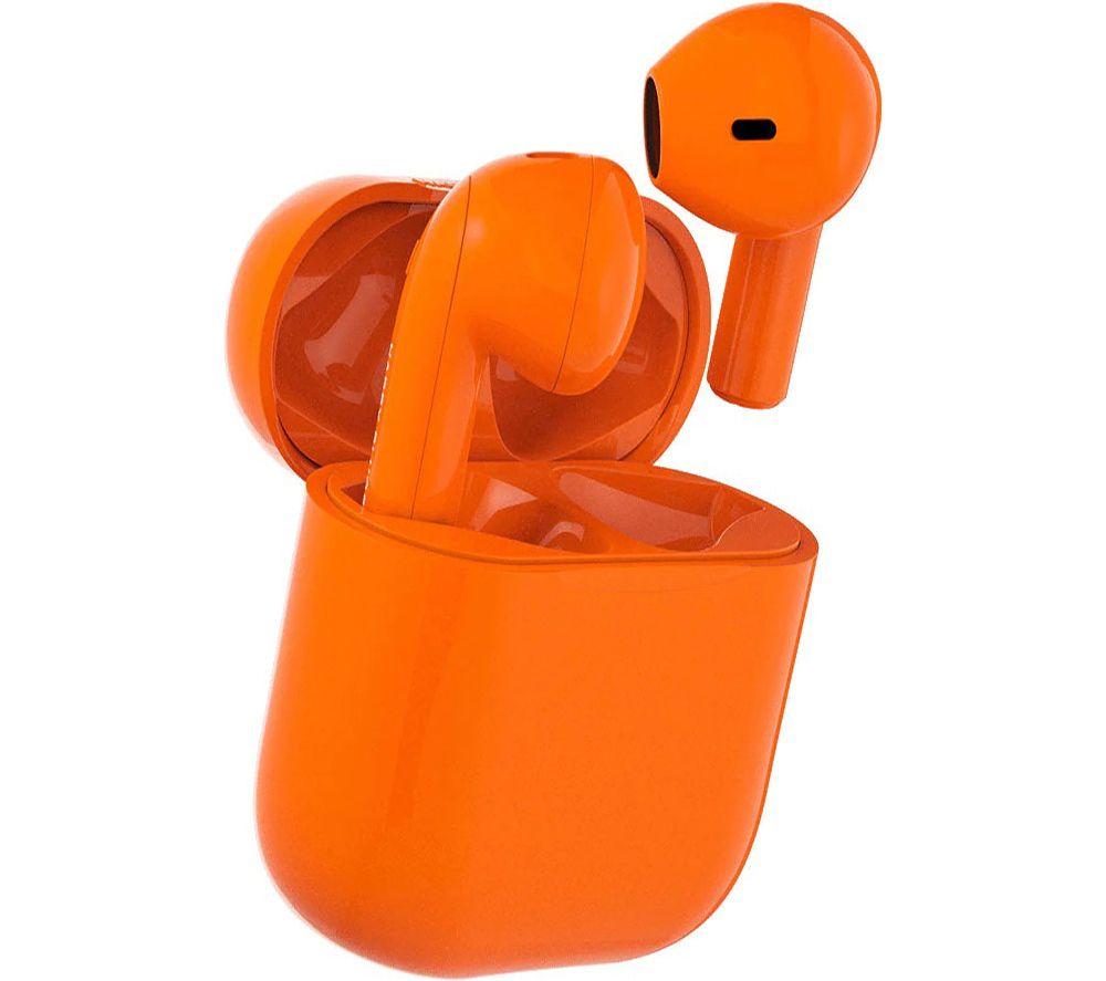 HAPPY PLUGS Joy Wireless Bluetooth Earbuds - Orange image number 5 of 8