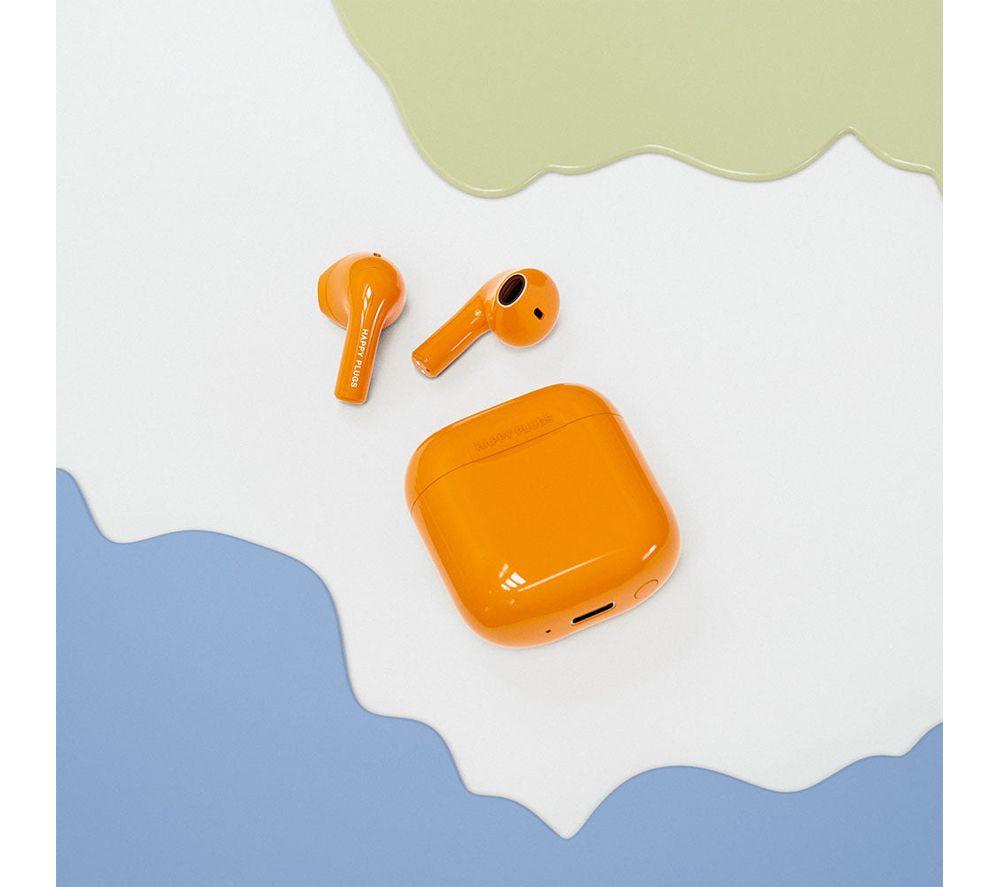 HAPPY PLUGS Joy Wireless Bluetooth Earbuds - Orange image number 7 of 8