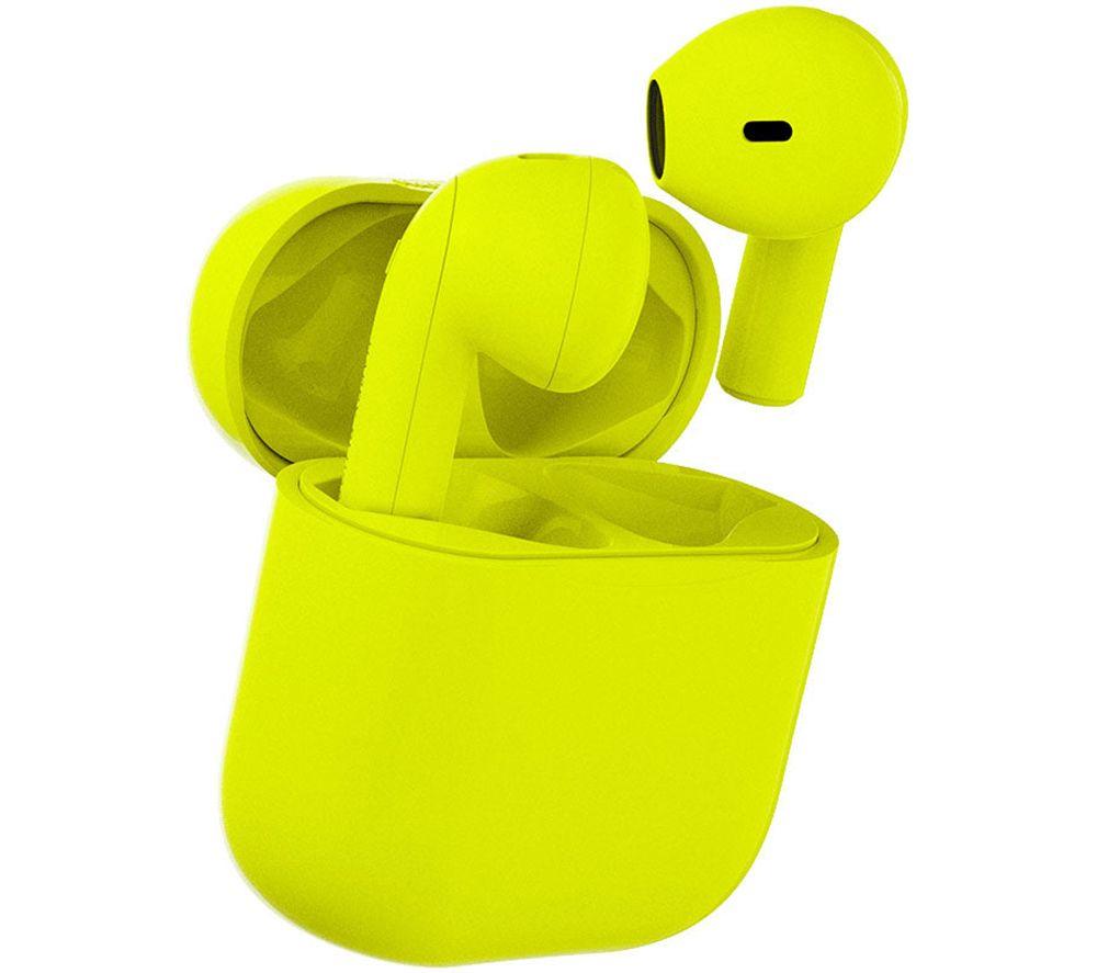 HAPPY PLUGS Joy Wireless Bluetooth Earbuds - Neon Yellow image number 2 of 4