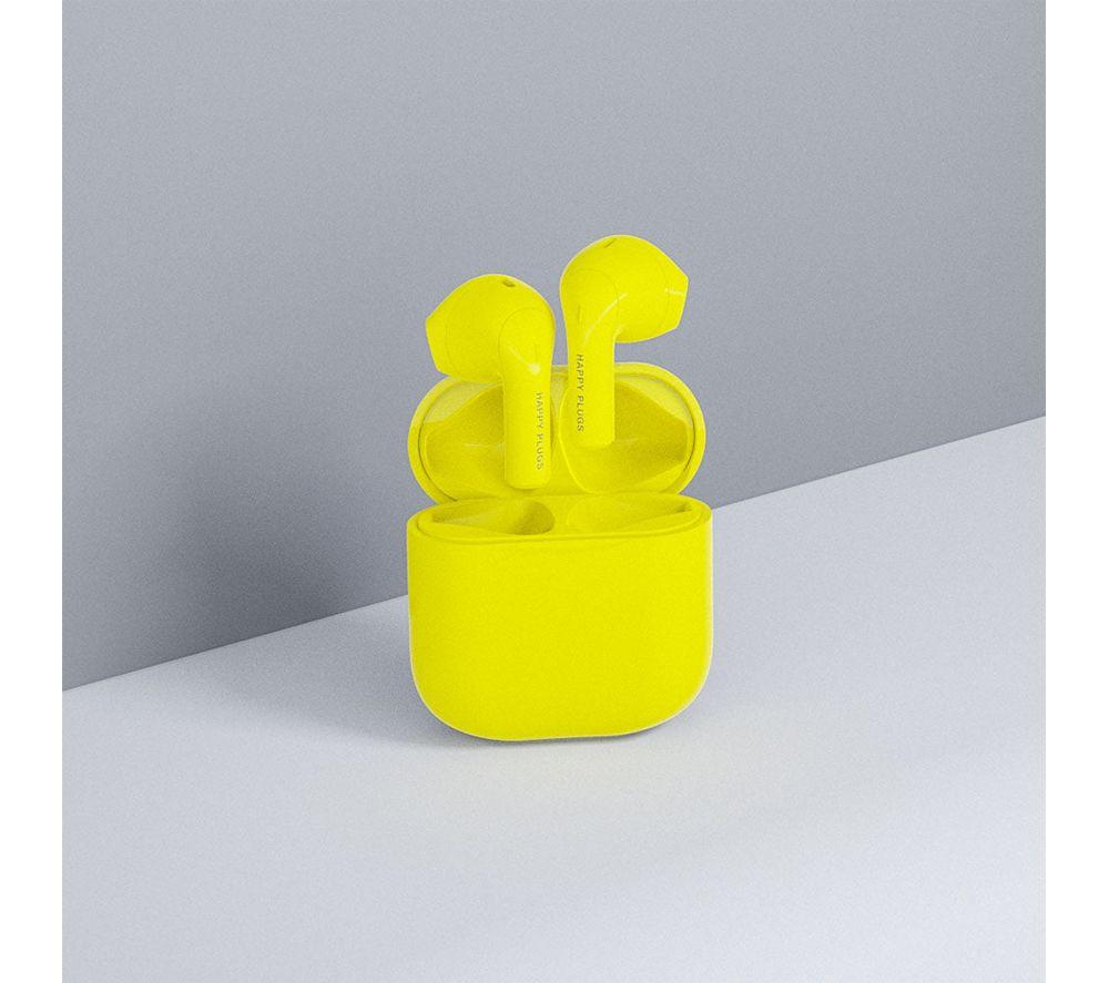 HAPPY PLUGS Joy Wireless Bluetooth Earbuds - Neon Yellow image number 4 of 4