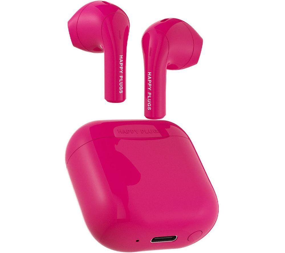 HAPPY PLUGS Joy Wireless Bluetooth Earbuds - Cerise image number 3 of 5