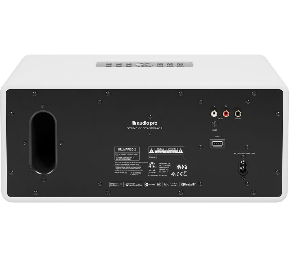 AUDIO PRO Drumfire D-2 Wireless Multi-room Speaker - White image number 2 of 4
