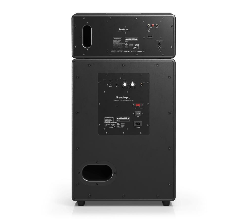 AUDIO PRO Drumfire II Wireless Multi-room Speaker - Black image number 2 of 6