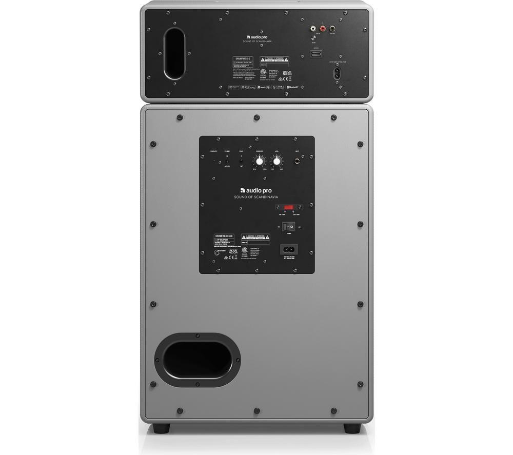 AUDIO PRO Drumfire II Wireless Multi-room Speaker - Grey image number 3 of 7
