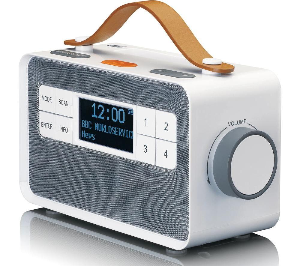 LENCO Senior PDR-065 Portable DAB+/FM Smart Bluetooth Clock Radio - White image number 5 of 12