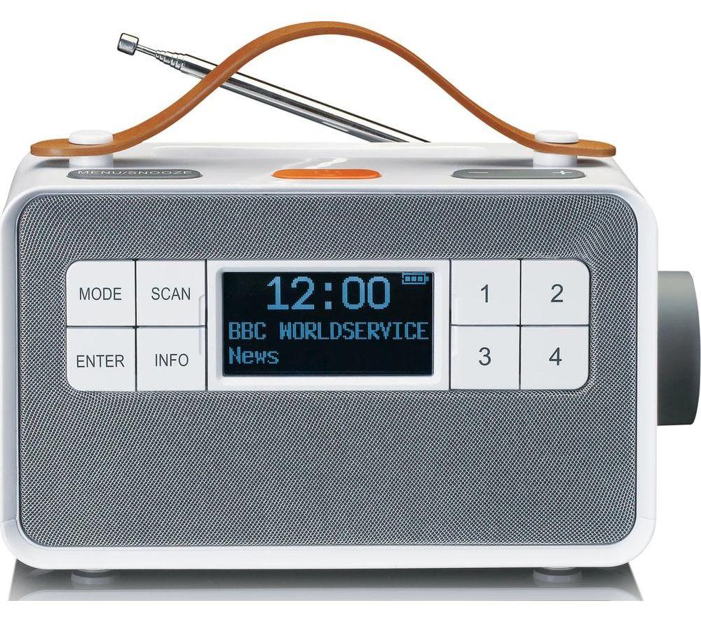 LENCO Senior PDR-065 Portable DAB+/FM Smart Bluetooth Clock Radio - White image number 7 of 12
