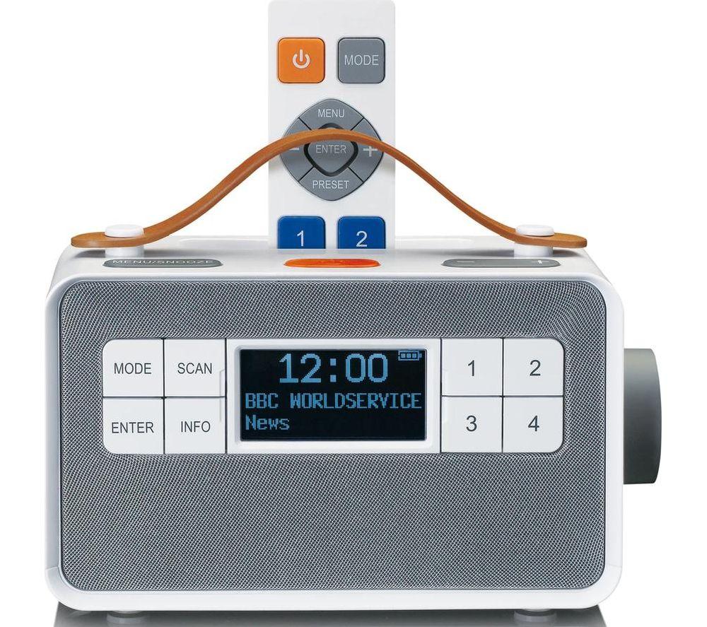 LENCO Senior PDR-065 Portable DAB+/FM Smart Bluetooth Clock Radio - White image number 8 of 12