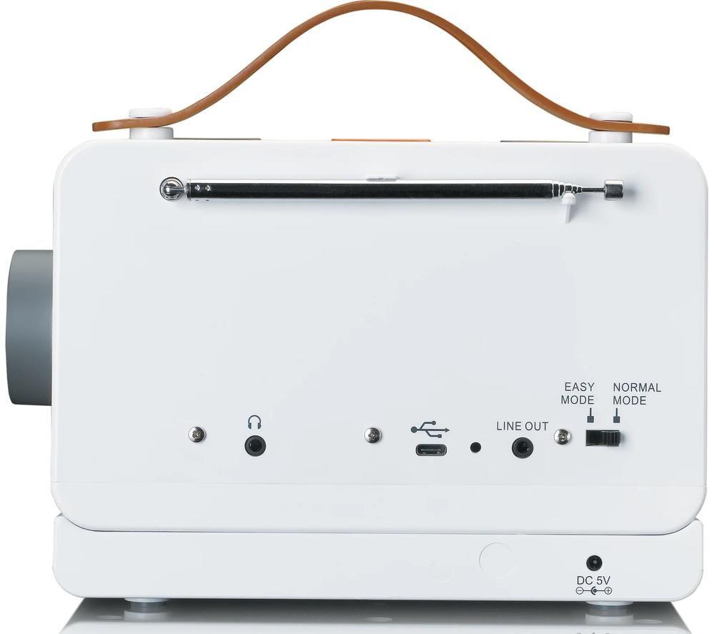 LENCO Senior PDR-065 Portable DAB+/FM Smart Bluetooth Clock Radio - White image number 9 of 12