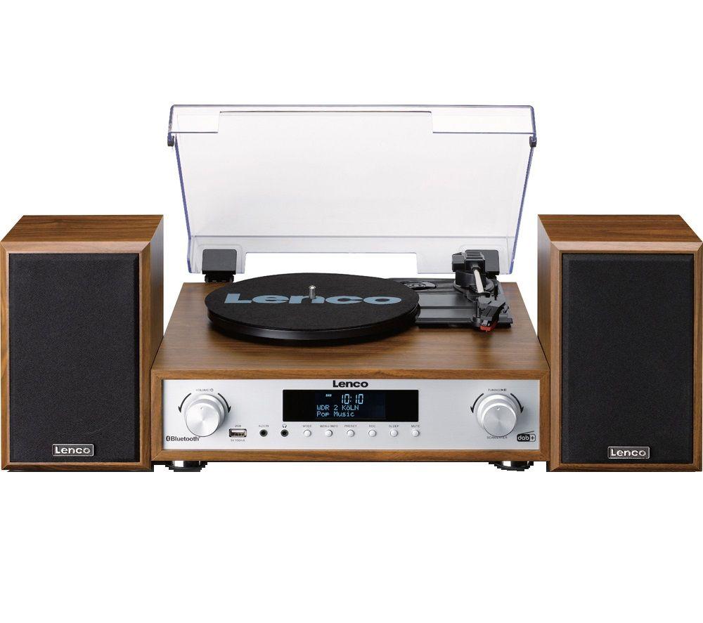 Lenco Mc-160Wd Belt Drive Bluetooth Turntable - Wood, Brown