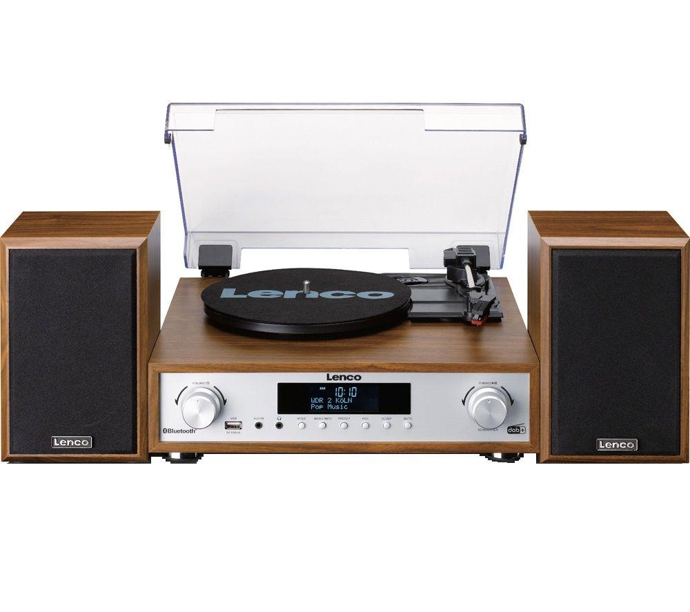 LENCO MC-160WD Belt Drive Bluetooth Turntable - Wood, Brown