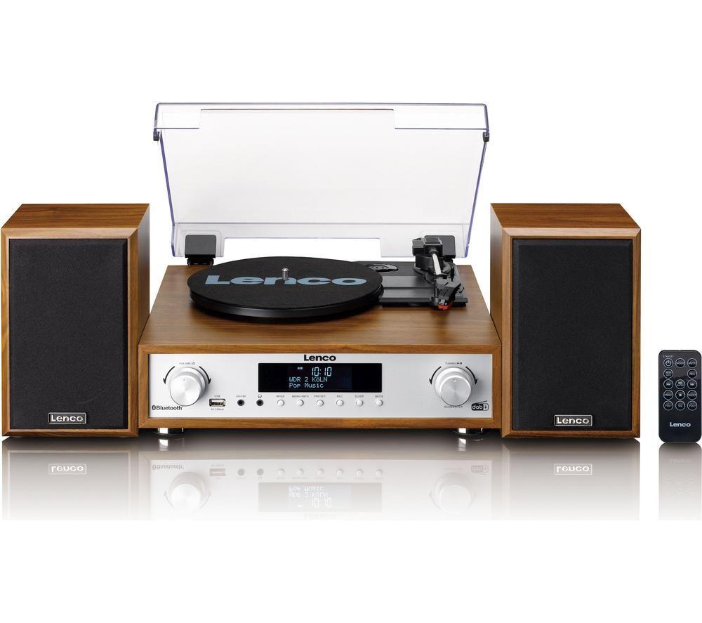 LENCO MC-160WD Belt Drive Bluetooth Turntable - Wood image number 2 of 10