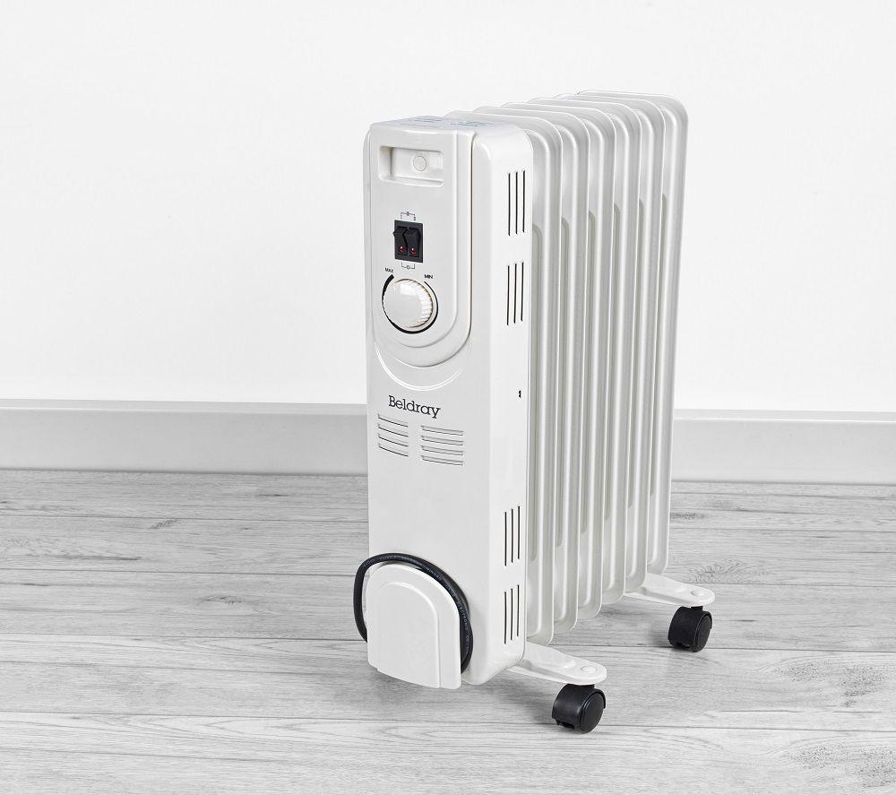 BELDRAY 7 Fin EH3748 Portable Oil-Filled Radiator - White image number 3 of 6