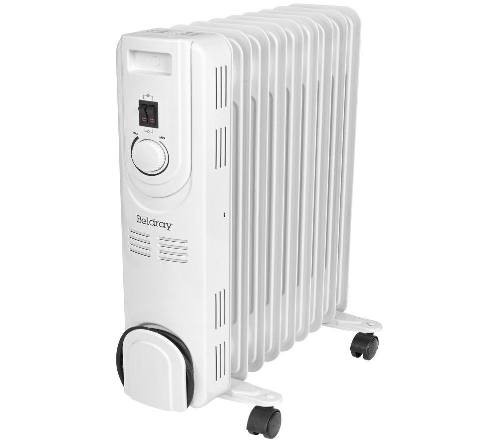 Image of BELDRAY 9 Fin EH3749 Portable Oil-Filled Radiator - White, White