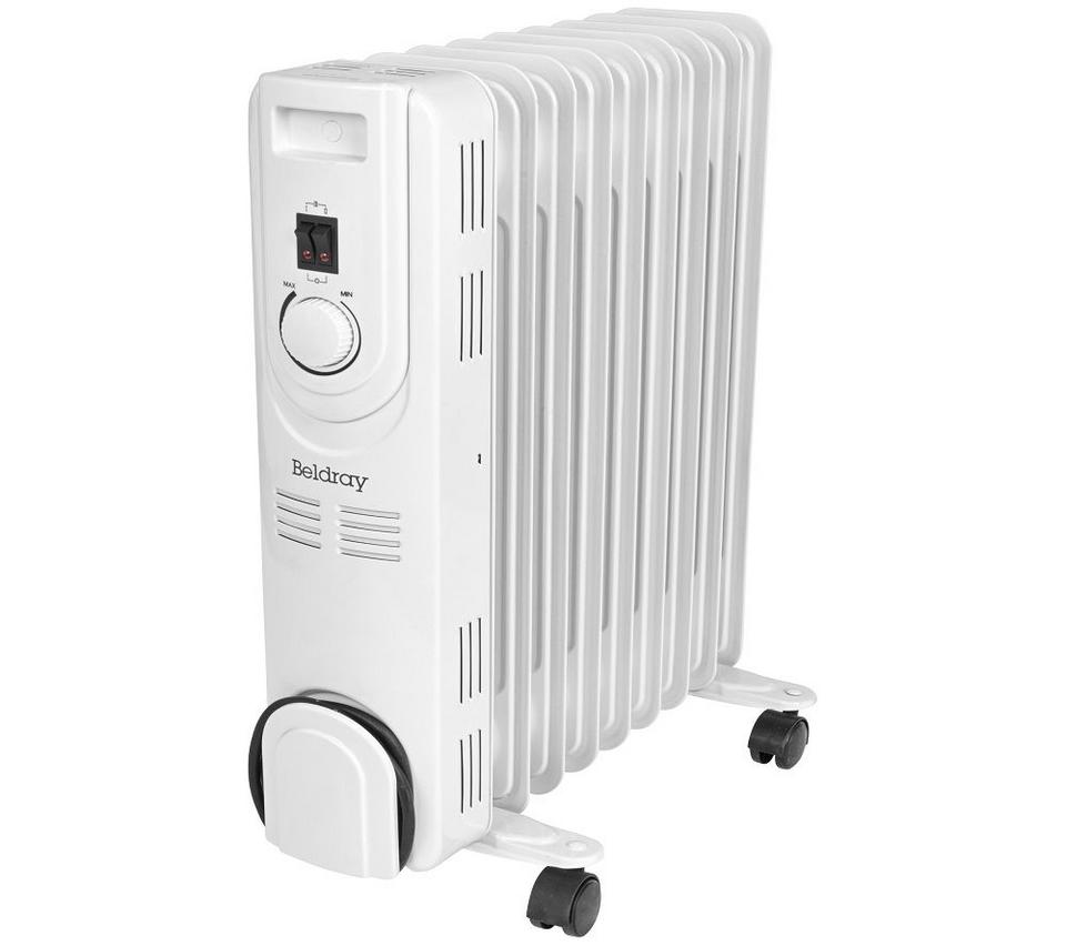 BELDRAY 9 Fin EH3749 Portable Oil-Filled Radiator - White