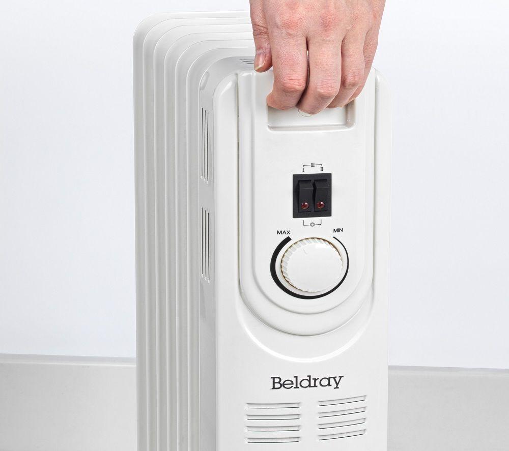 BELDRAY 9 Fin EH3749 Portable Oil-Filled Radiator - White image number 4 of 6