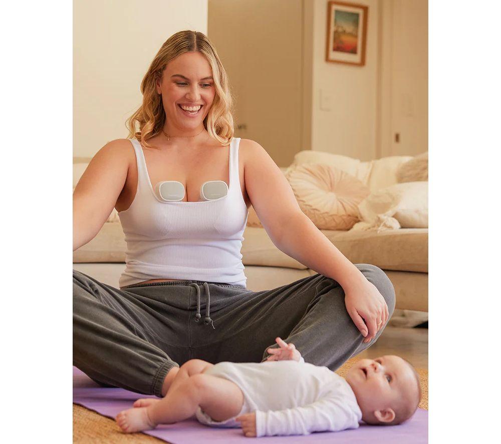 MOMCOZY S9 Pro Double Electric Wearable Breast Pump - White & Grey image number 9 of 17